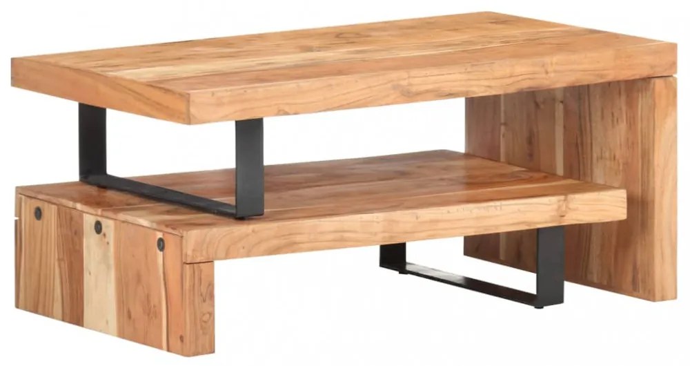 vidaXL 2 részes tömör akácfa dohányzóasztal-garnitúra