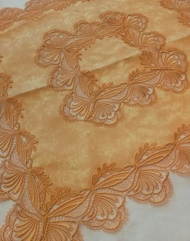 Guipure Abrosz 170x170 narancssárga