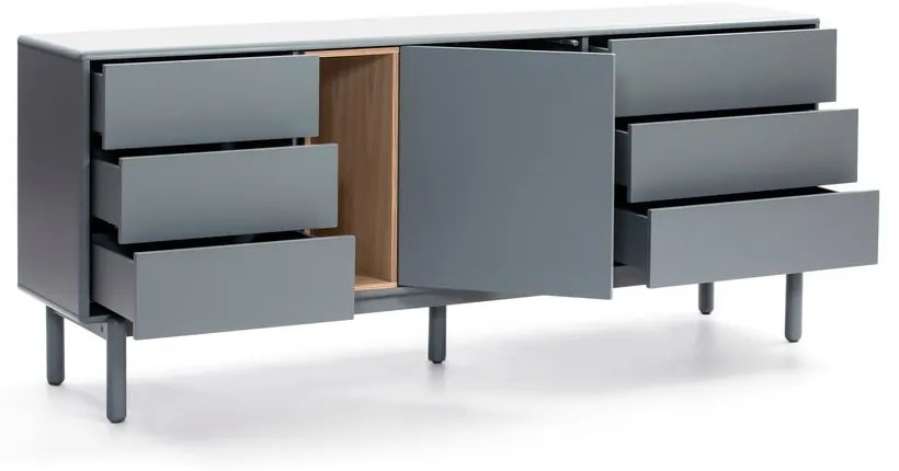 Kék-szürke alacsony komód 180x76 cm Corvo – Teulat