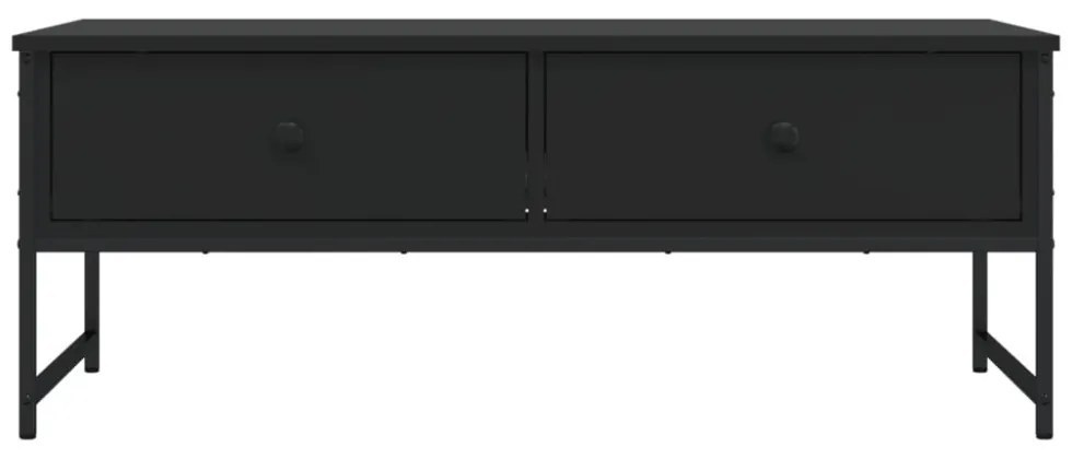 fekete szerelt fa dohányzóasztal 101x49x39,5 cm