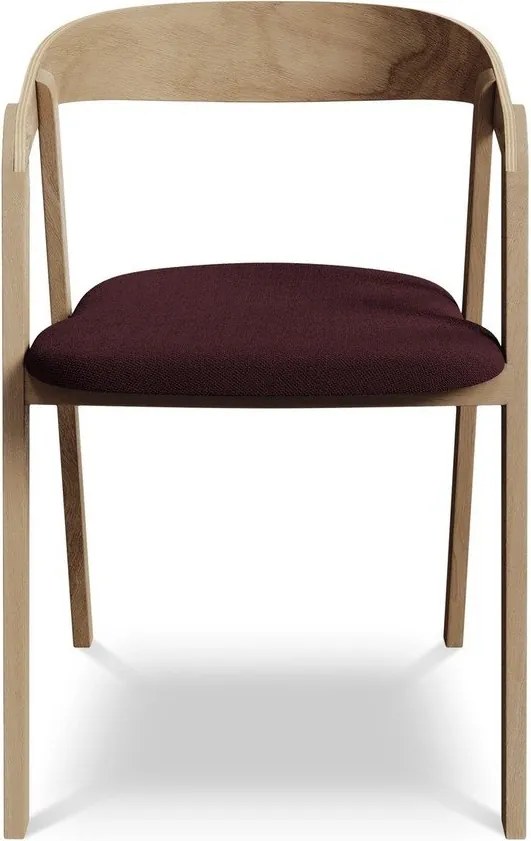 Borvörös tömörfa étkezőfotel Erika – Makamii