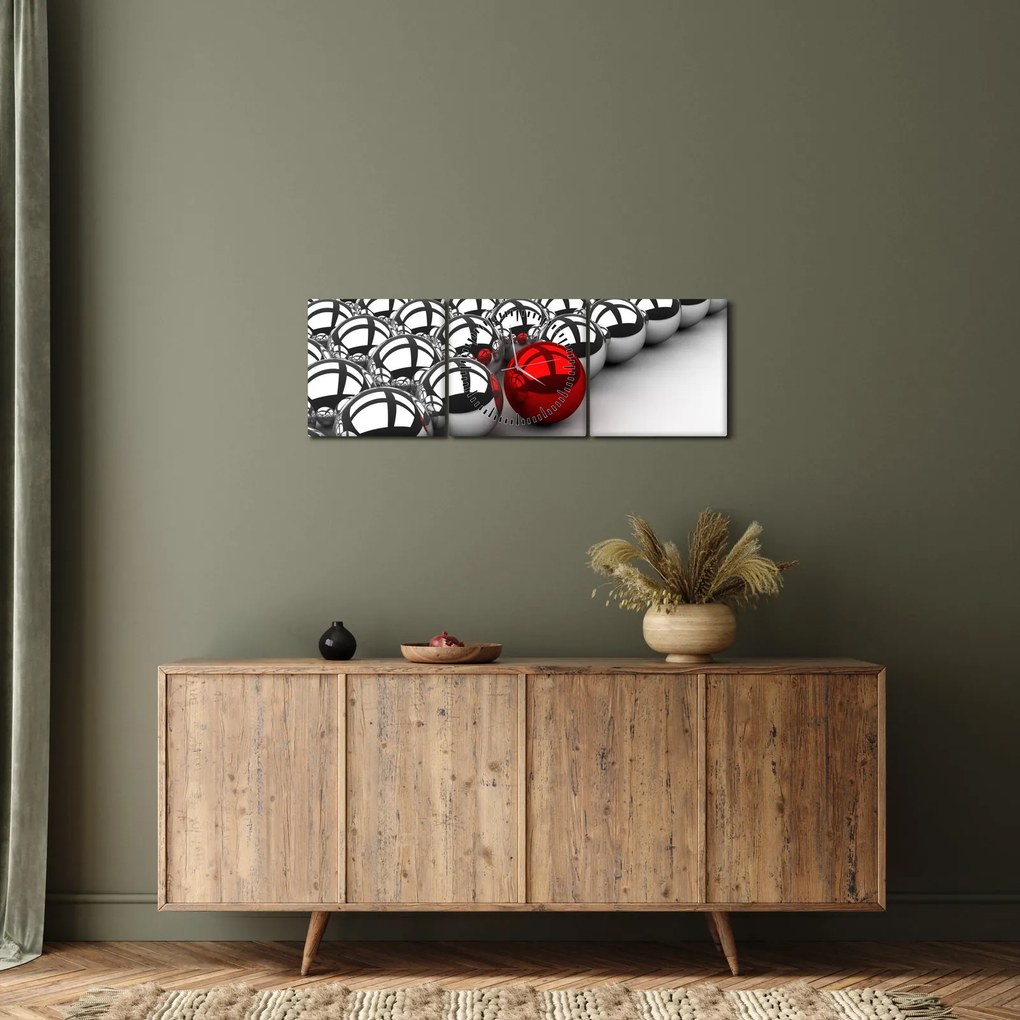 Fényes gömbök képe (órával) (90x30 cm)