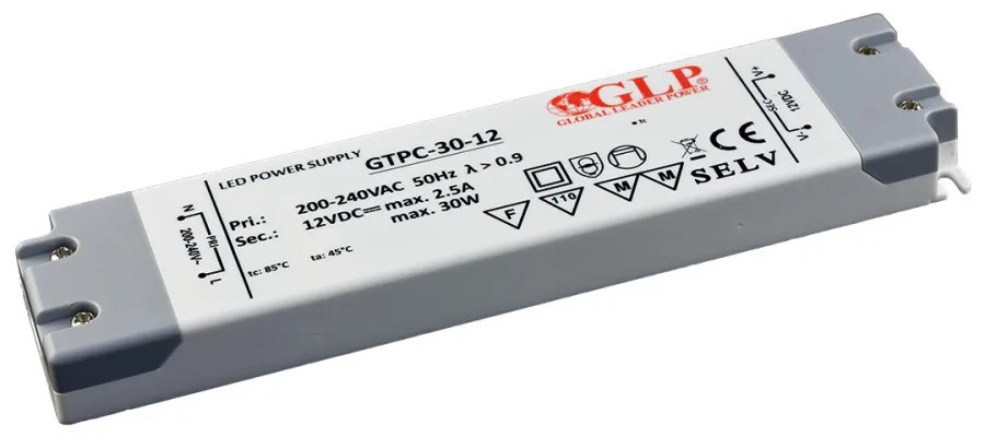 GLP Led tápegység GTPC-30-12 30W 12V 2.5A