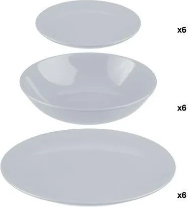 Colorama étkészlet 18 részes, szürke