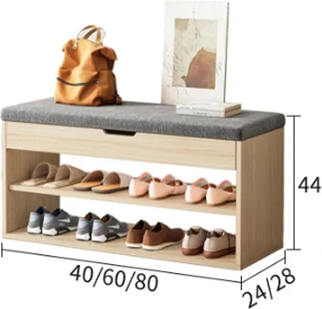 Cipősszekrény 80 x 28 x 44 cm BC FUR1641-80