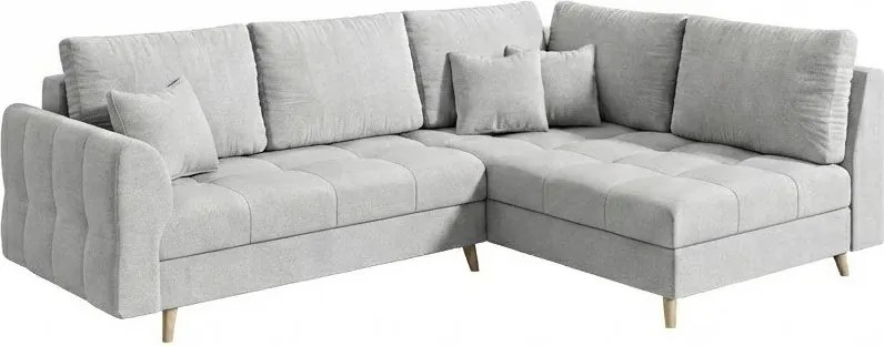 Szürke sarokkanapé (jobb oldali) Ariella – Ropez