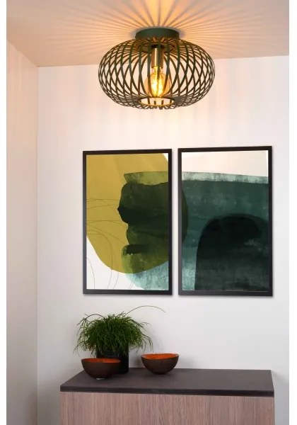 Lucide 78174/40/33 - Mennyezeti lámpa MANUELA 1xE27/60W/230V átm. 39,5 cm zöld