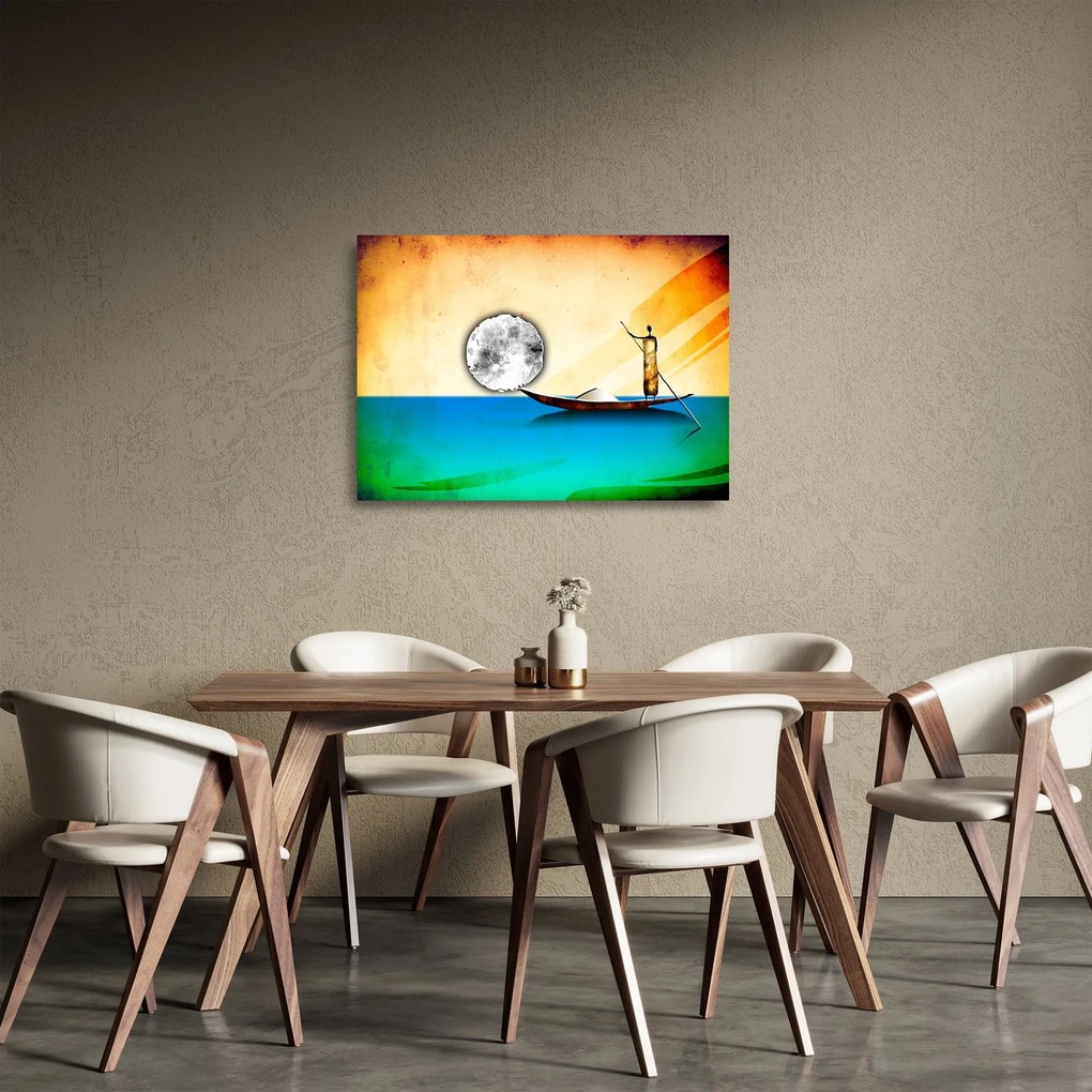 Festés - Ősi festészet (üvegen) (70x50 cm)