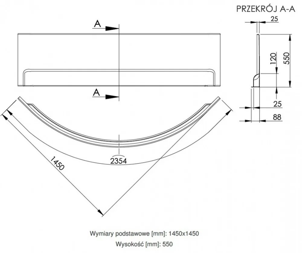 Wivea 145 sarokkád előlap