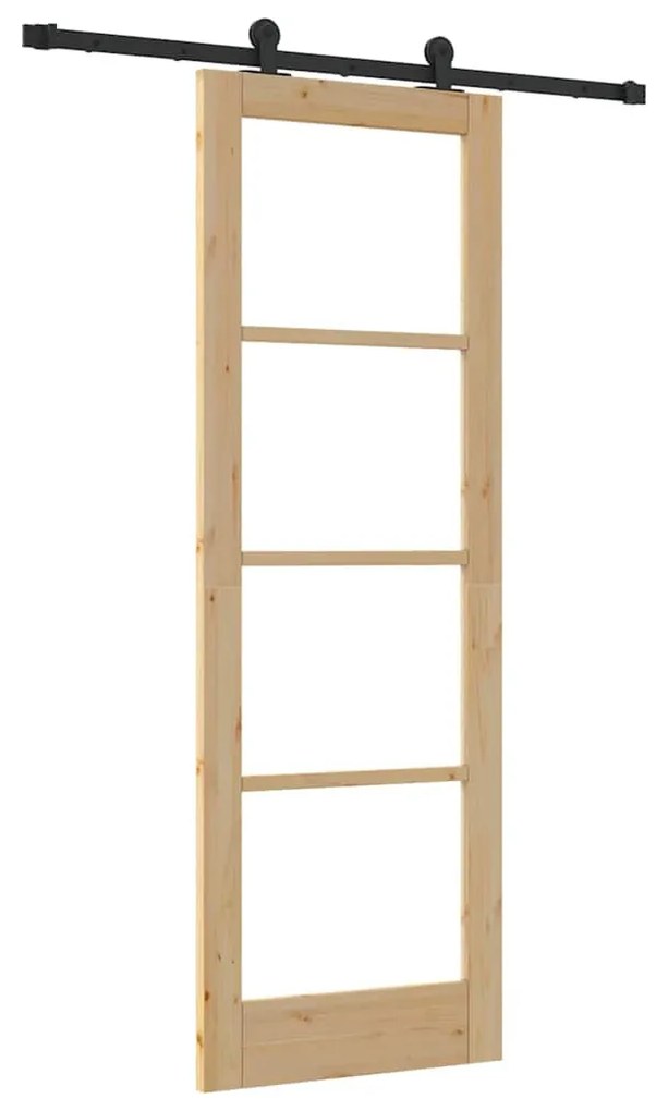 Csúszó Ajtó ORKDAL Barna 73.5 x 211 cm Fa és fém