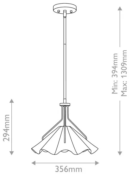 Quoizel QZ-MEJIA-1P-S-AB - Csillár rúdon MEJIA 1xE27/60W/230V átm. 35,6 cm réz