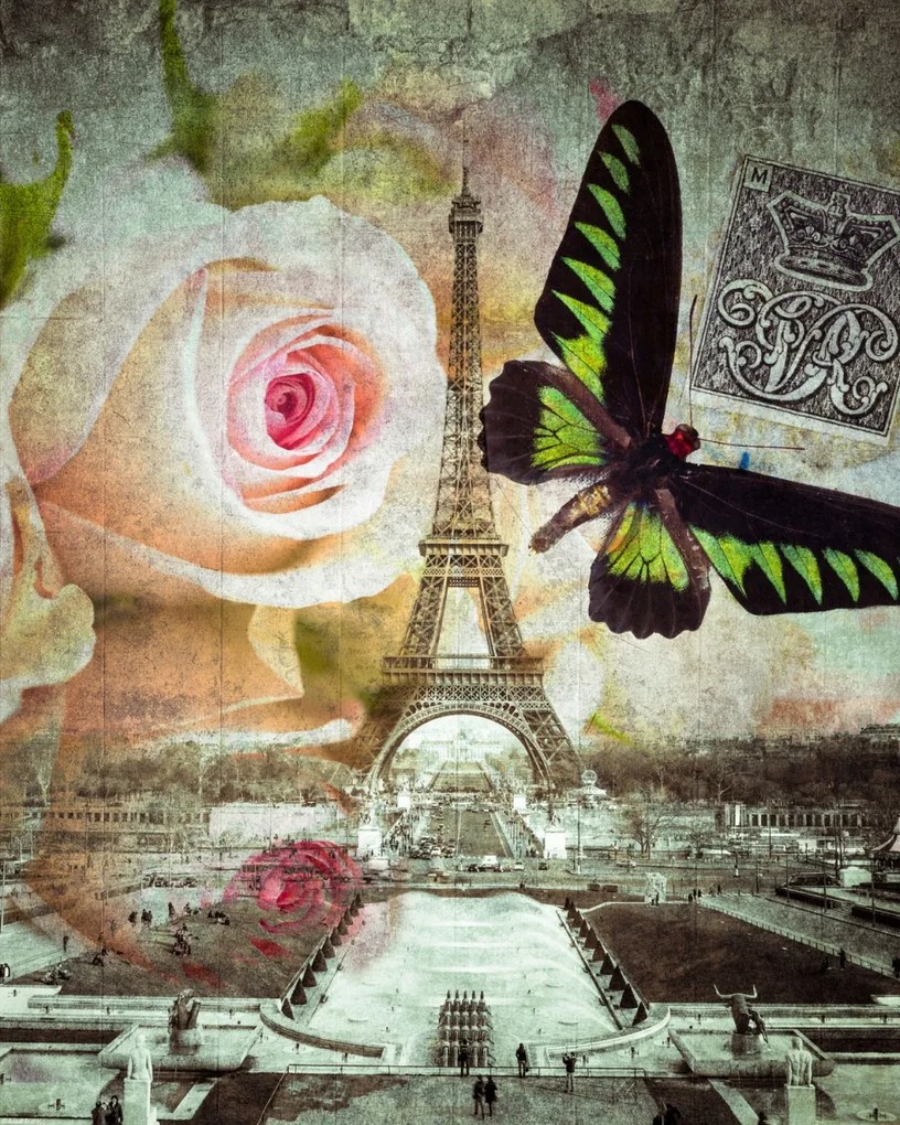 Poszter 40x50cm Eiffel-torony 2, Assaf Frank