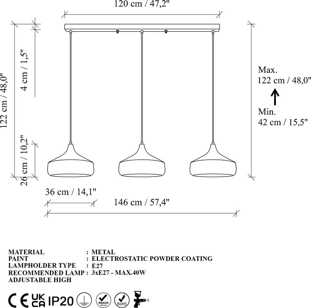 Függőlámpa, yildo - l-253 - 1