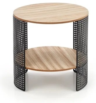 Dohányzóasztal TRAFICA 41x41 cm fekete/bézs