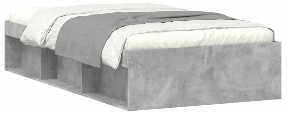 betonszürke ágykeret 90 x 190 cm