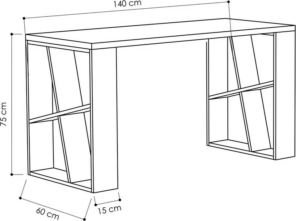 Honey White and Oak íróasztal