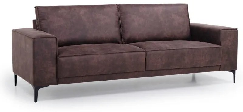 Barna bőrutánzat kanapé 224 cm Copenhagen – Scandic