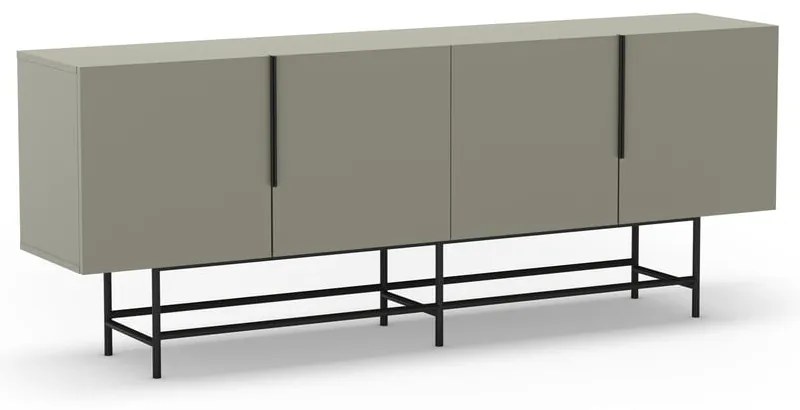 Zöldesszürke alacsony komód 200x77,5 cm Eldia – Marckeric