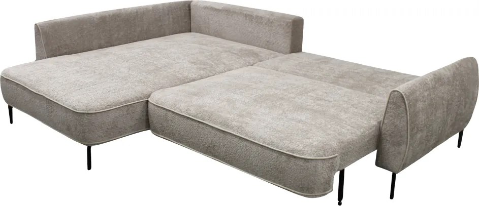 Sarokkanapé, szürkésbézs Taupe, balos, MURIEL ROH