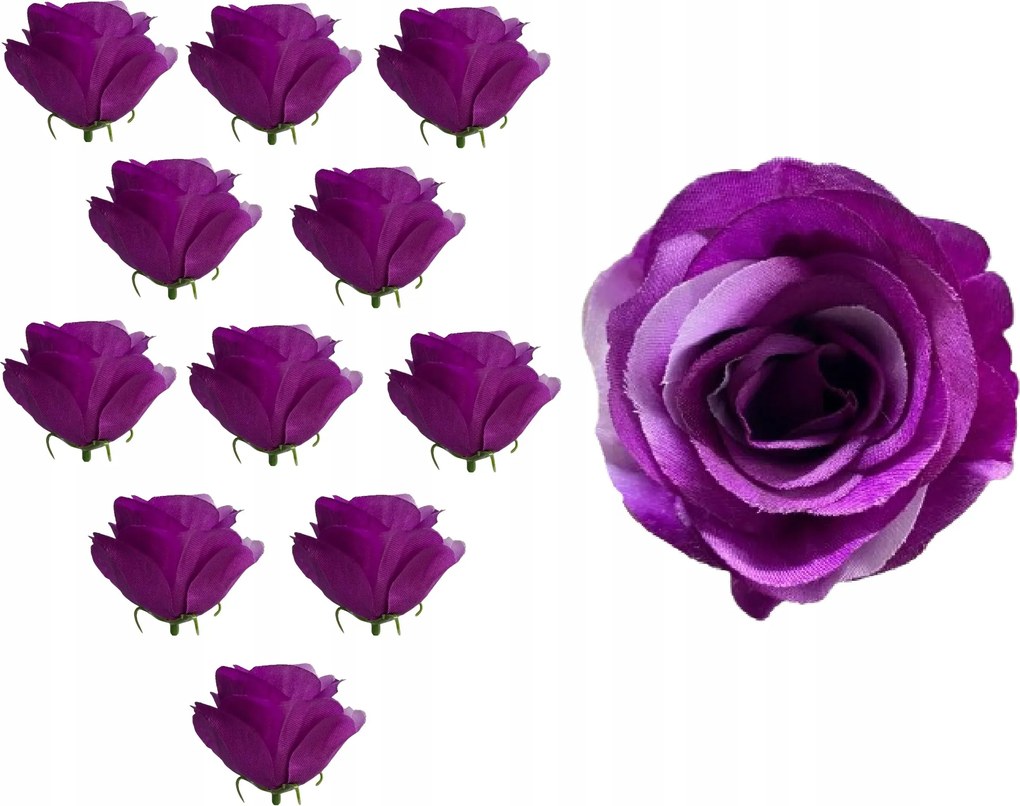 Rózsa Bimbó művirág 5cm Fejes művirág fej 12 db J