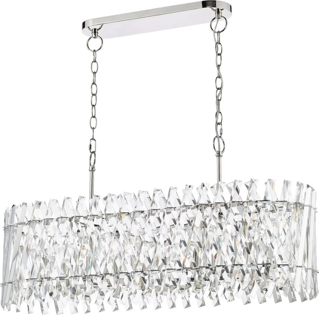Dar Lighting glamour kristály függeszték entwine polírozott nikkel darent2338