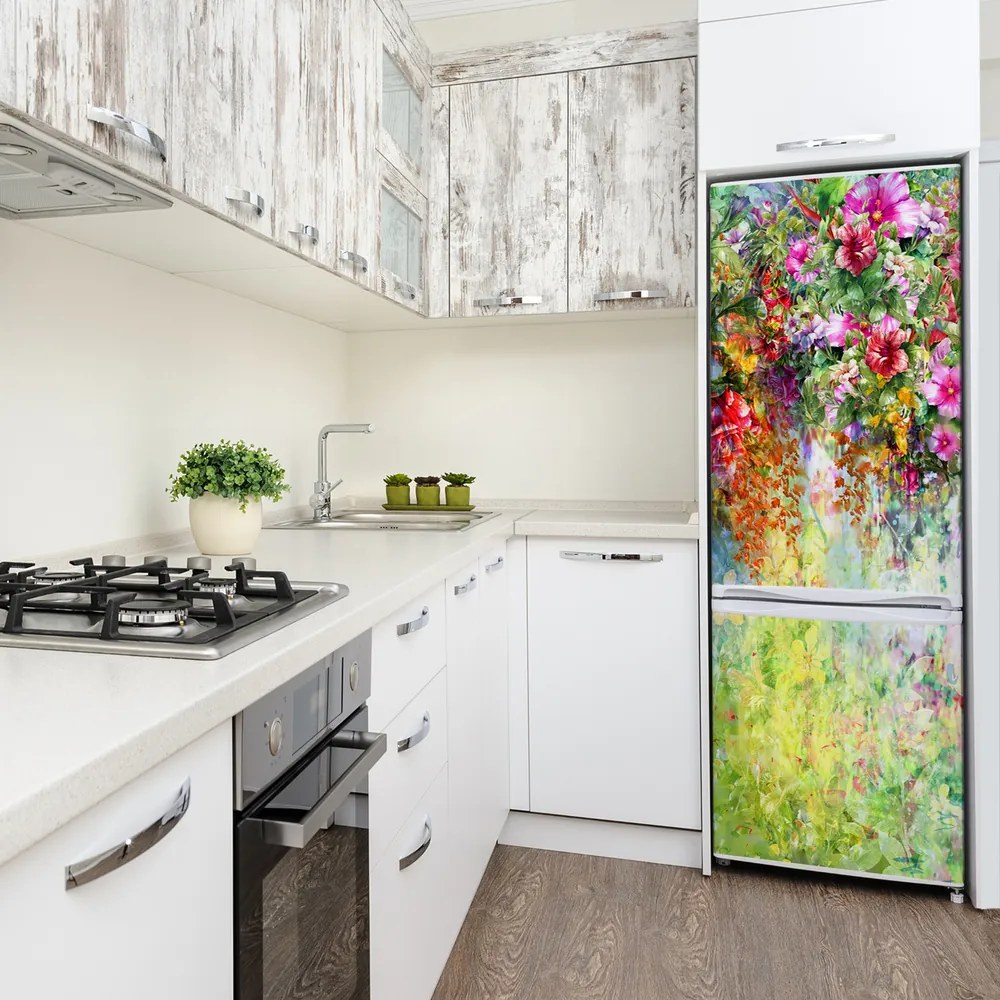 Hűtő matrica Virágok FridgeStick-70x190-f-120811758