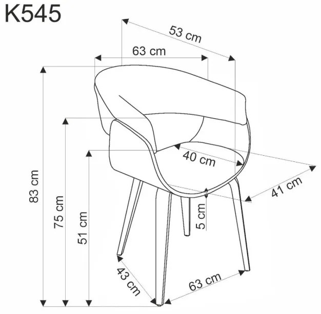 K-545 szék bézs/dió