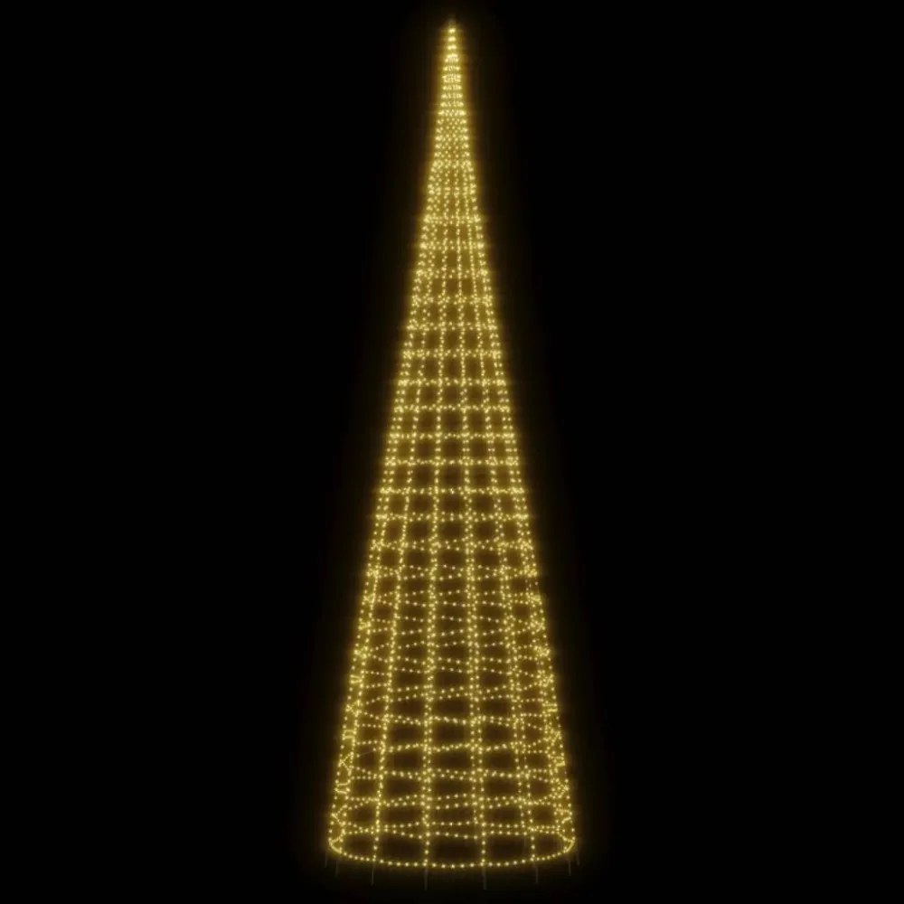 meleg fehér LED karácsonyfa zászlórúdra 3000 LED 800 cm