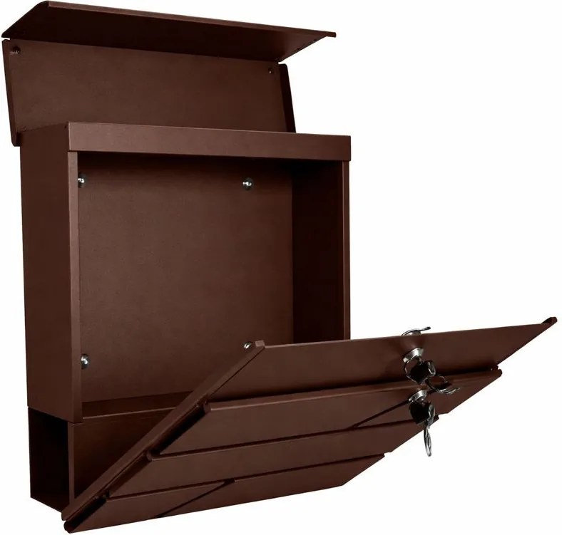 Fém postaláda (barna)