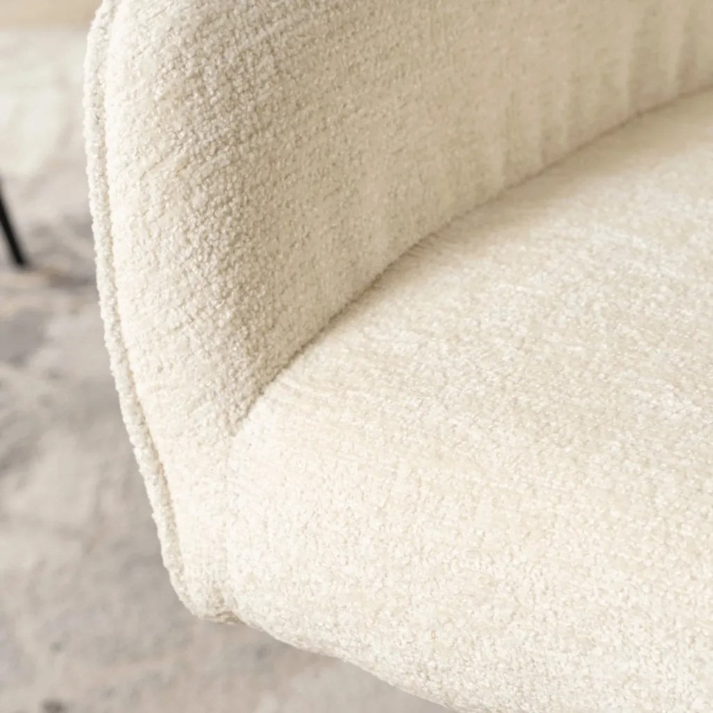 LARISA forgó étkezőszék krém bouclé