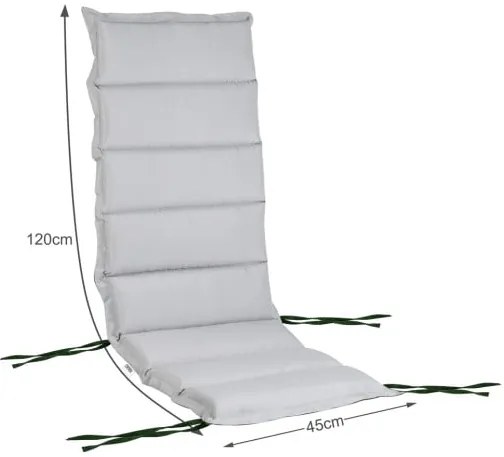 Detex® 6 db kétoldalas Vanamo párna 120x45x5 cm - szürke/zöld