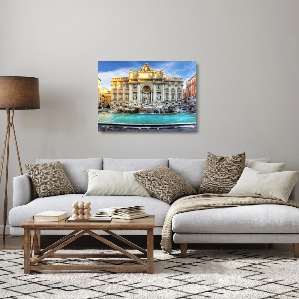 Üveg kép - Trevi-kút (70x50 cm)