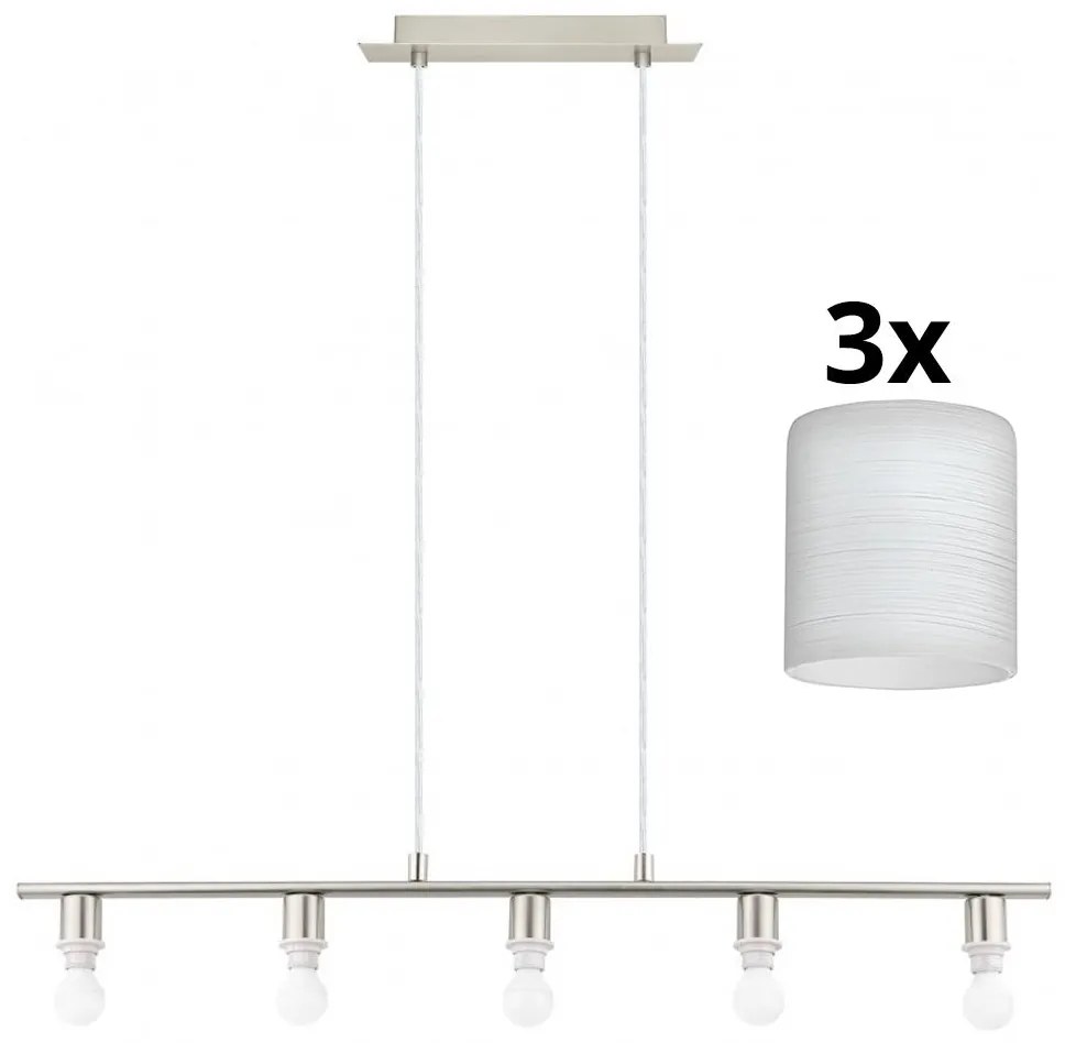Eglo Eglo - LED Csillár zsinóron MY CHOICE 5xE14/4W/230V króm/fehér EG31119G