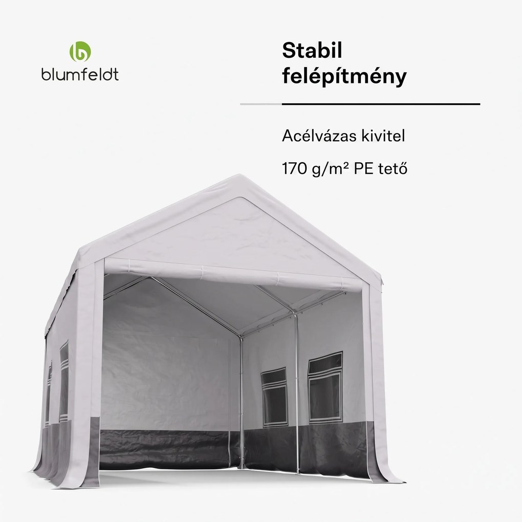 Blumfeldt Party Haven, sátor, 400 x 296 x 280 cm, időjárásálló, acélvázas, egyszerű összeszerelés, oldalfalakkal