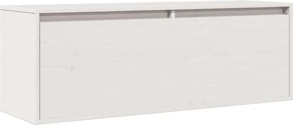 vidaXL fehér tömör fenyőfa faliszekrény 100 x 30 x 35 cm