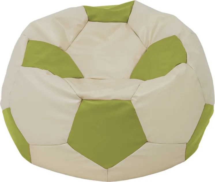 Mondo Ball babzsákfotel - műbőr - krém/zöld - 170 liter R