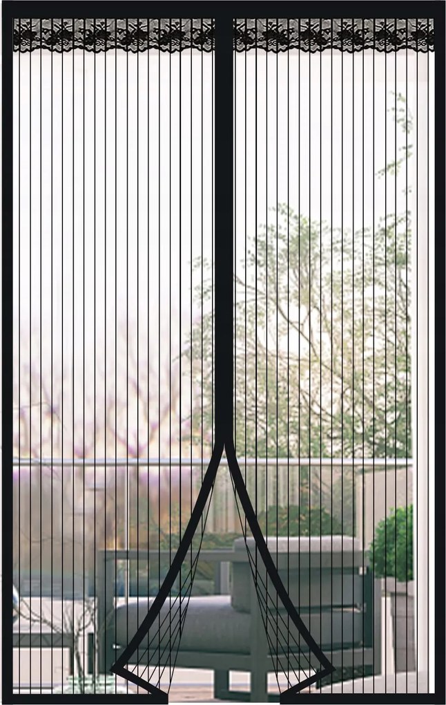 Szúnyogháló ajtóra 80x200 cm fekete rovarvédelem háló