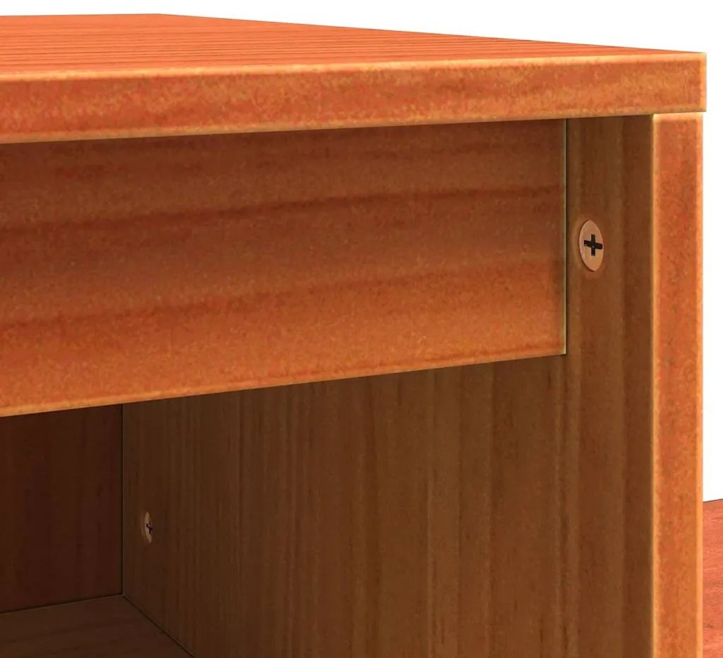 Éjjeliszekrény 2 pcs Viaszbarna 60 x 34 x 51 cm Tömör fenyőfa