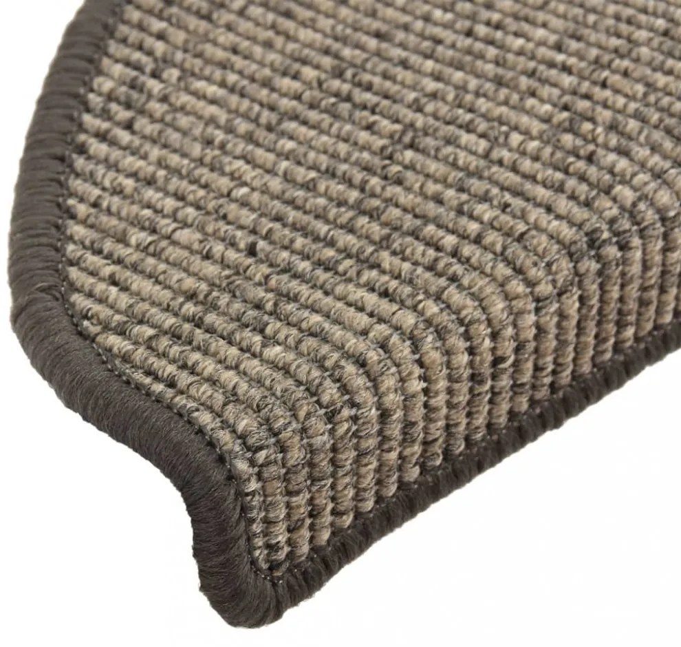 15 db szürke és bézs színű öntapadó lépcsőszőnyeg 65x21x4 cm