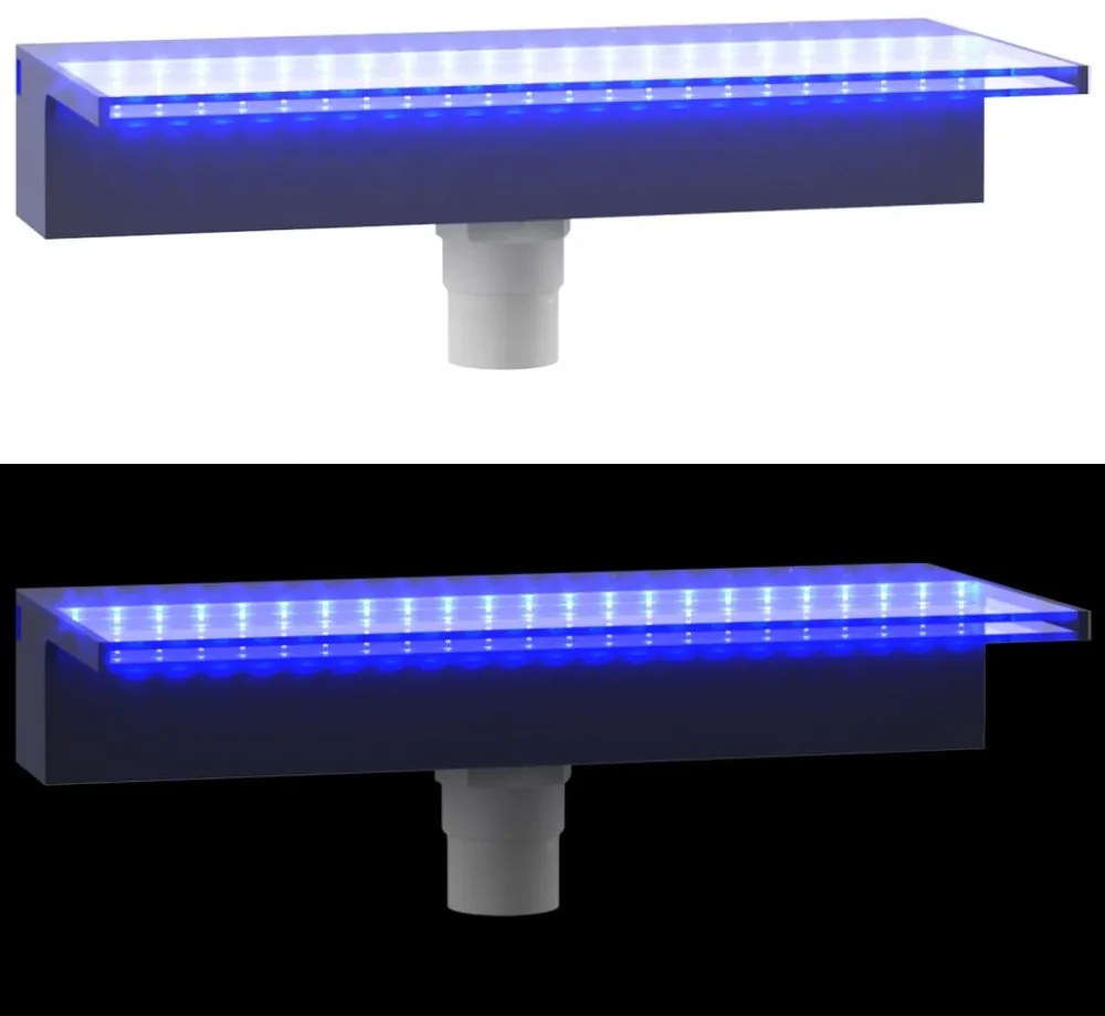 akril vízeséskifolyó RGB LED-ekkel 45 cm