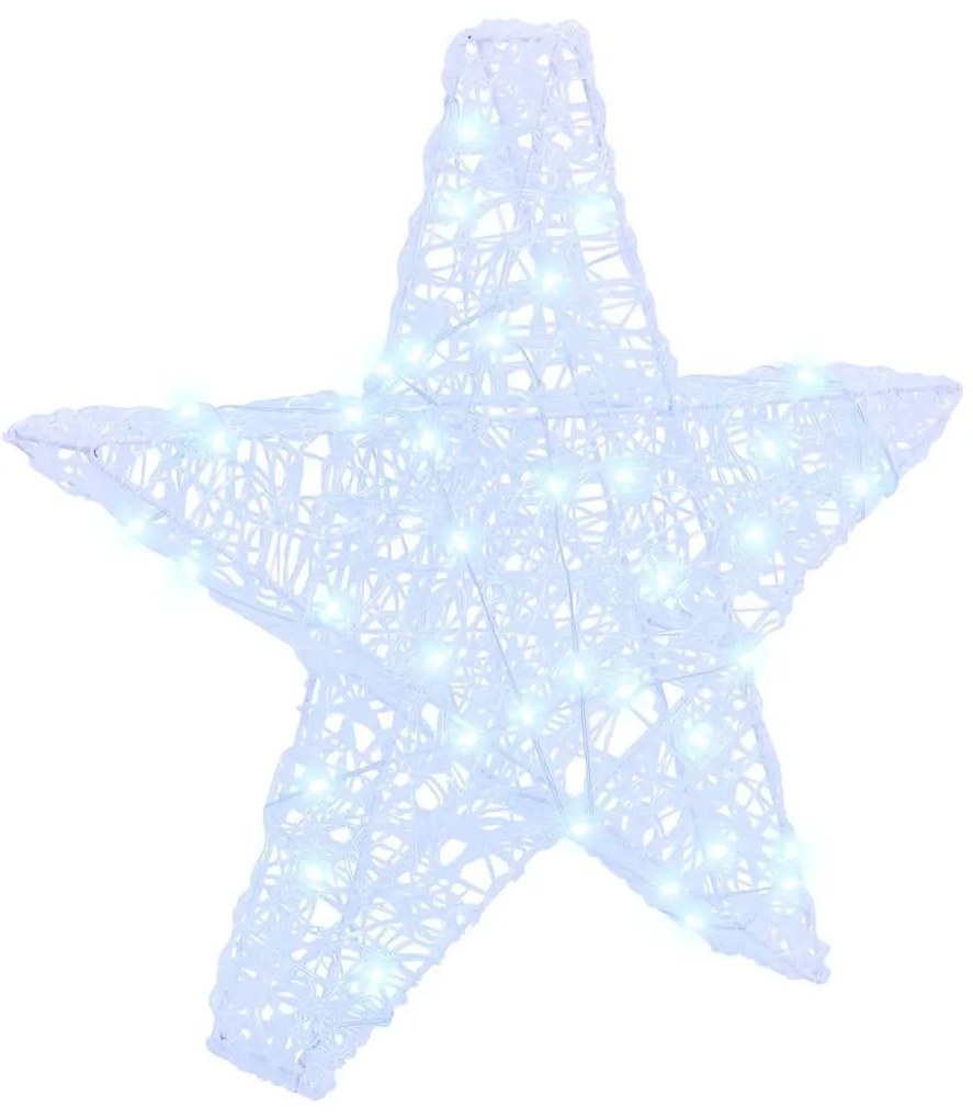 3D Csillag 50 LED-del Hideg feher 55 x 53.5 x 10 cm Akril