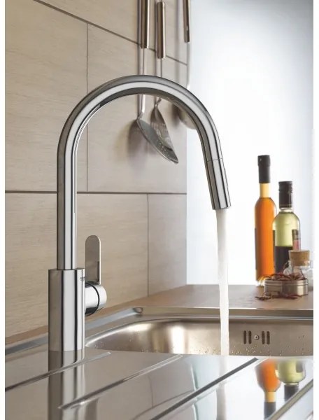 GROHE 31484001 - Mosogató csaptelep GET fényes króm