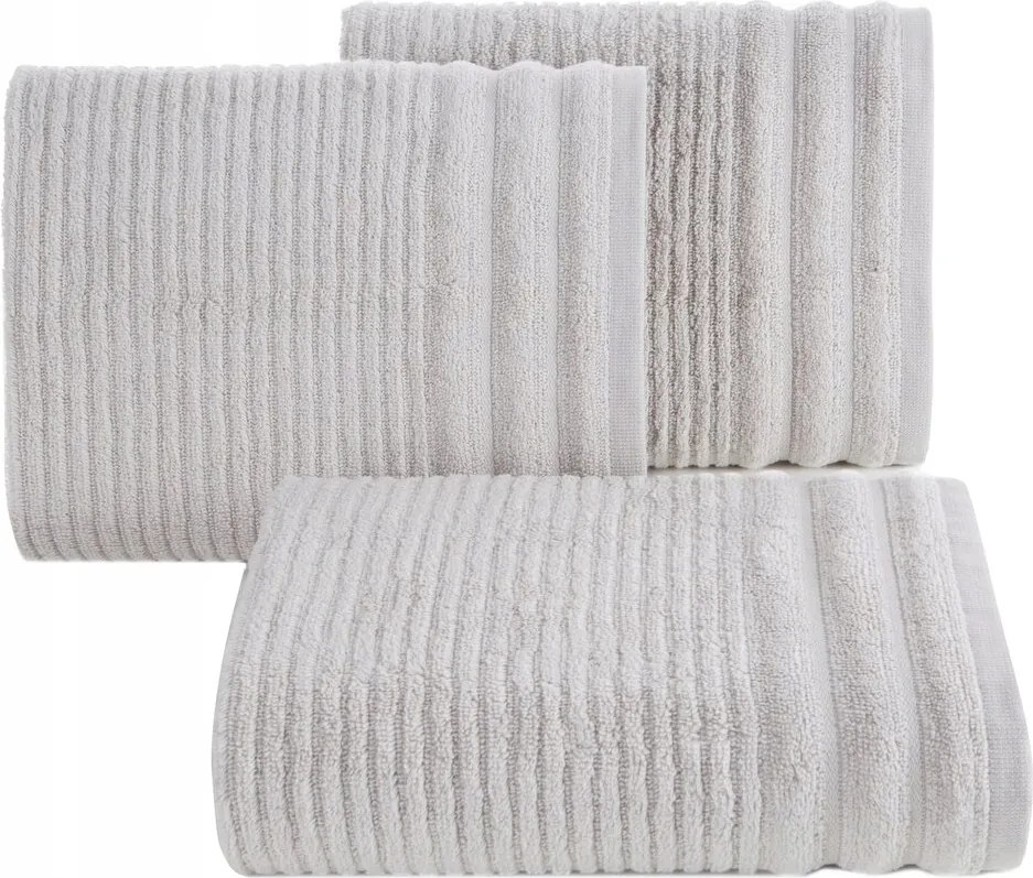 Sammy pamut törölköző 50x90 Eurofirany ezüst dombornyomott csíkos