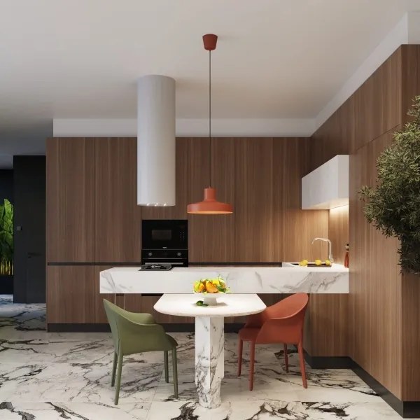 Sollux SL.1706 - Csillár zsinóron BILO 1xE27/15W/230V átm. 35 cm narancs