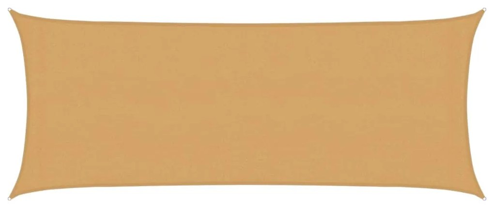 homokszínű négyszögletű HDPE napvitorla 160 g/m² 2x4,5 m