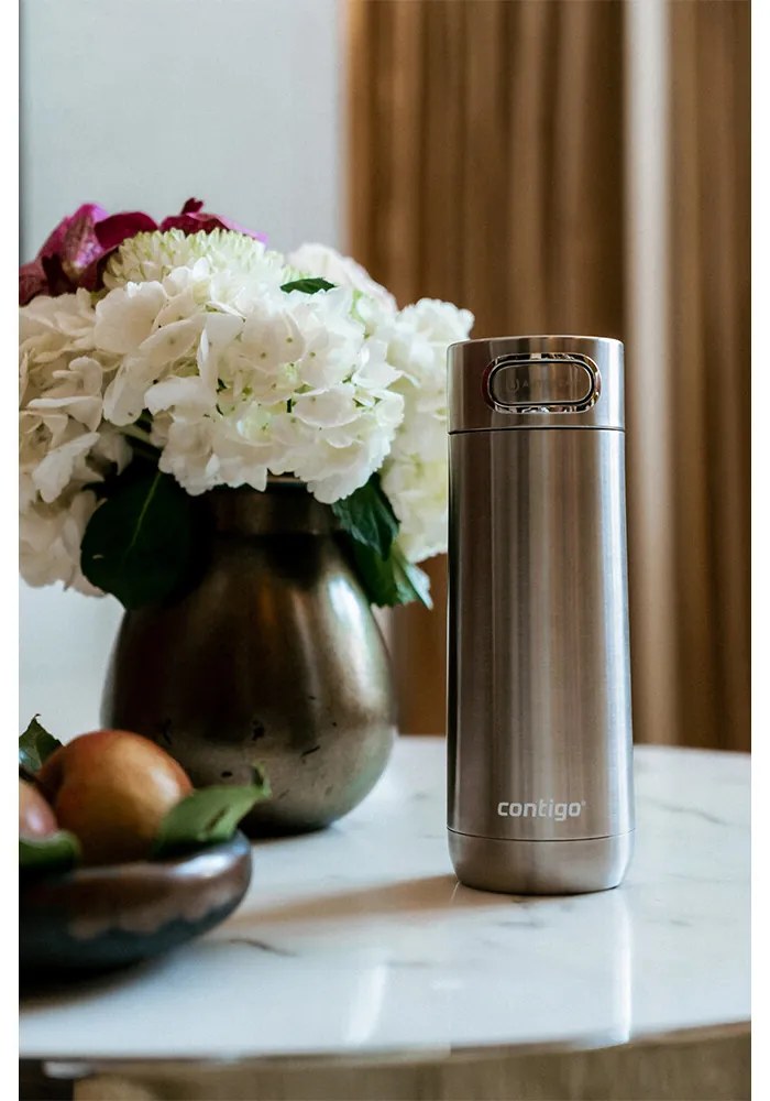 Contigo Luxe 470 ml rozgondos acél termosz, 470 ml