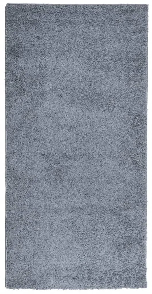 PAMPLONA kék magas szálú bolyhos modern szőnyeg 100 x 200 cm