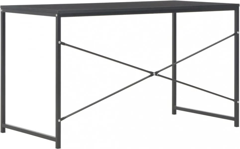 Fekete számítógépasztal 120 x 60 x 70 cm