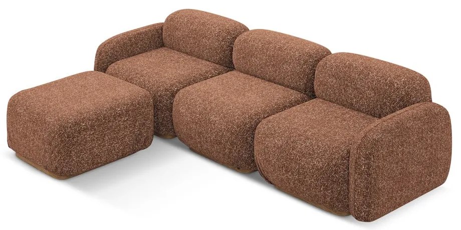 Narancssárga-barna moduláris sarokkanapé (variálható sarok) Ailani – Makamii