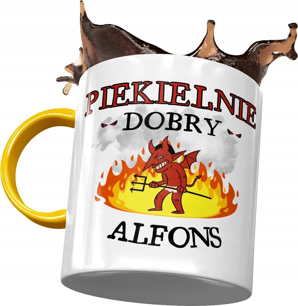 Sárga Bögre Alfonznak Pokolian Jó Alfonz Nyomtatott Fotóval